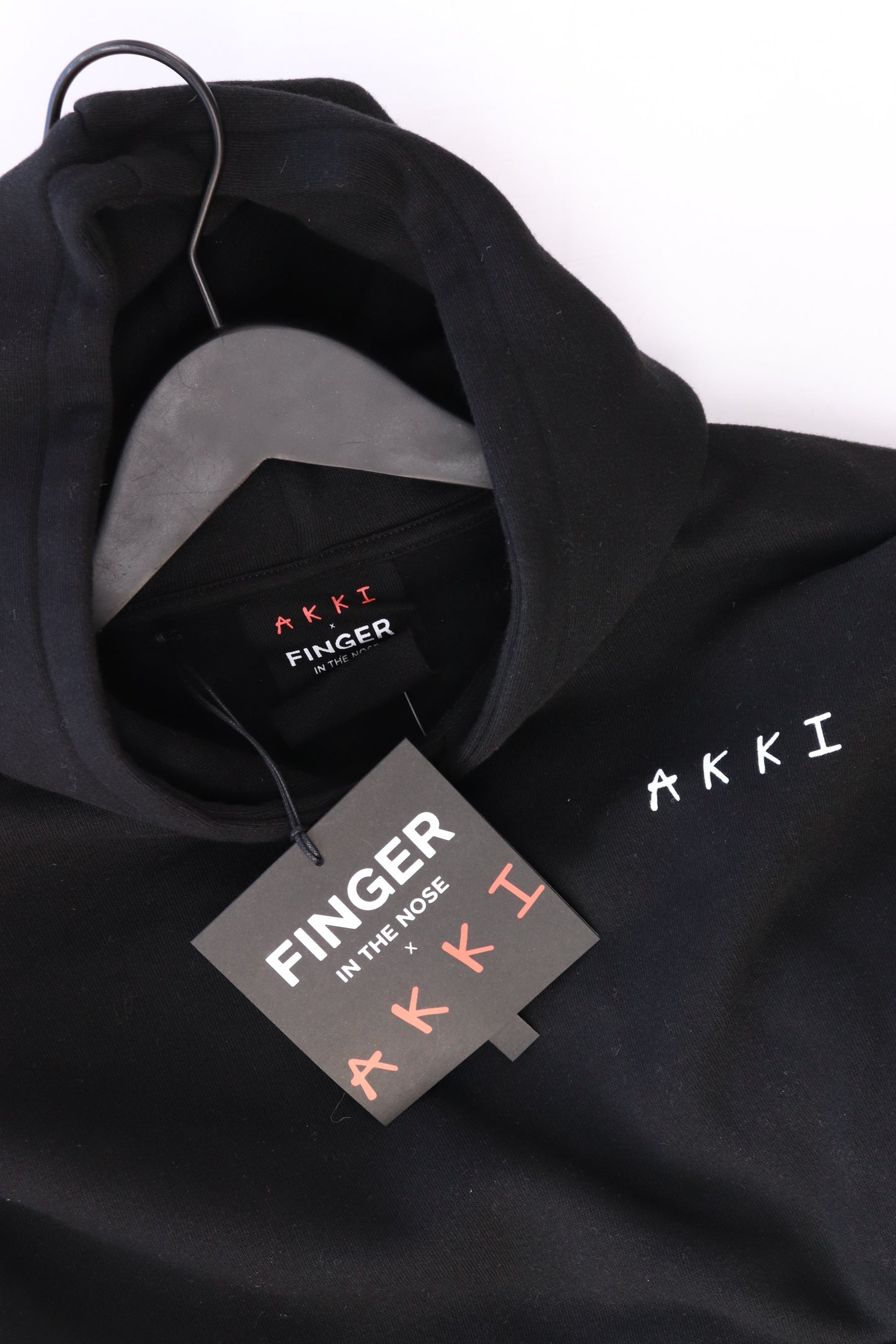 Finger in the nose x Akki Kinder Kapuzenpullover Limited Edition  schwarz Größe 10-11 Jahre, 148cm neu mit Etikett