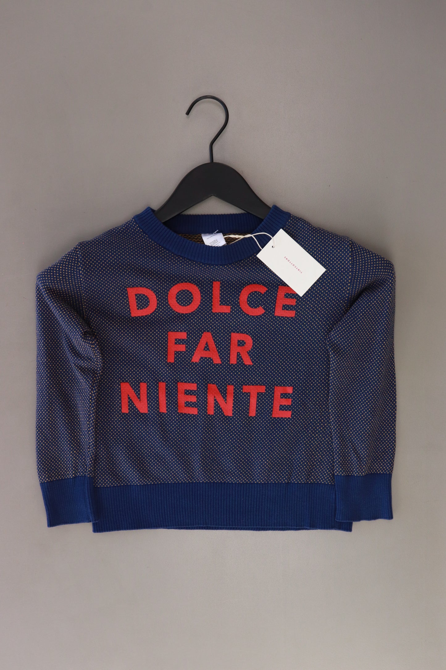 Tinycottons "Dolce far niente" Sweater Pullover blau Größe 6 Jahre neu mit Etikett