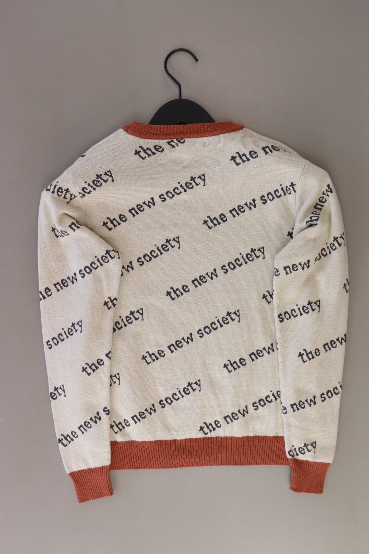 the new society Pullover Logo Sweater creme Größe 14 Jahre neu mit Etikett
