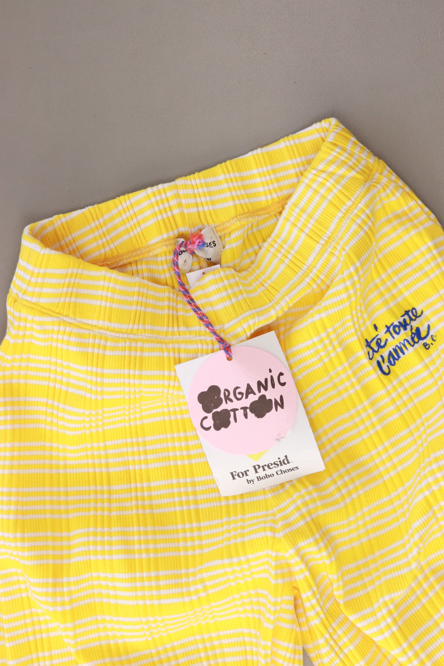 Bobo Choses Striped Culotte Trousers Kinder Hose gelb Größe 6-7 Jahre neu mit Etikett