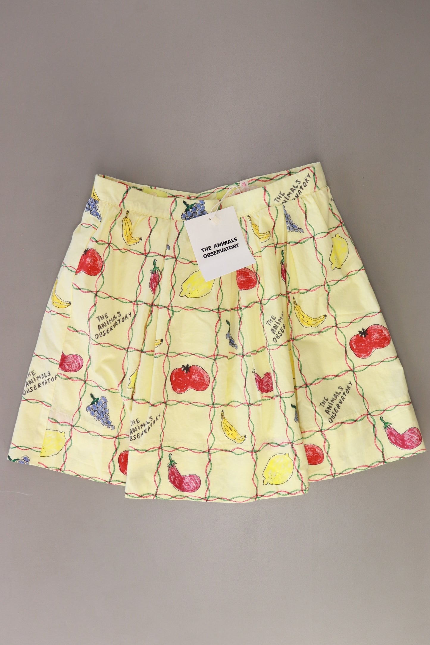 The Animal Observatory soft yellow fruits Kinder Rock gelb Größe 12 Jahre, 152cm neu mit Etikett