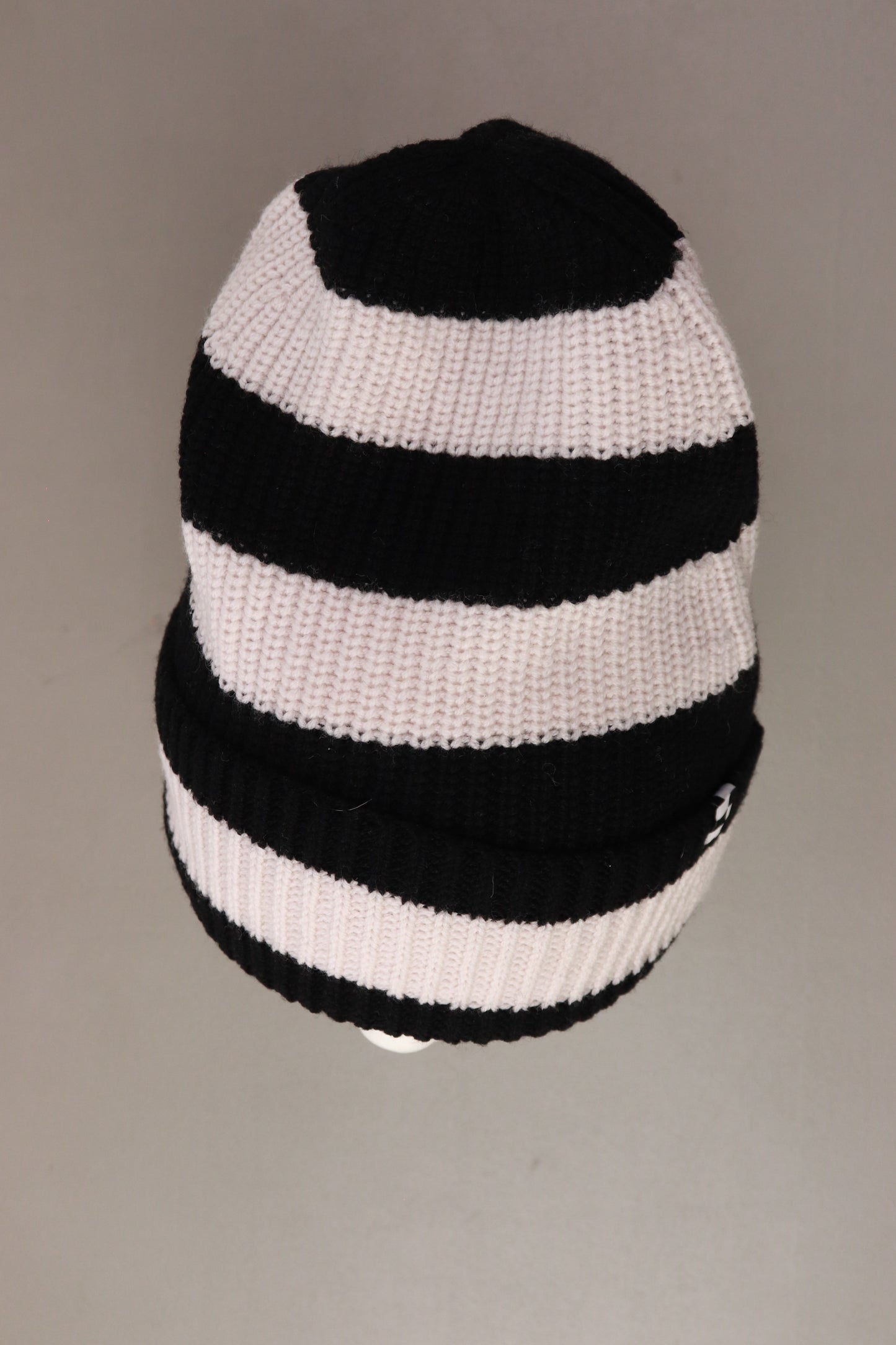 Finger in the Nose Kinder Strickmütze "Black Stripes Wool Beanie" creme Größe Onesize neu mit Etikett