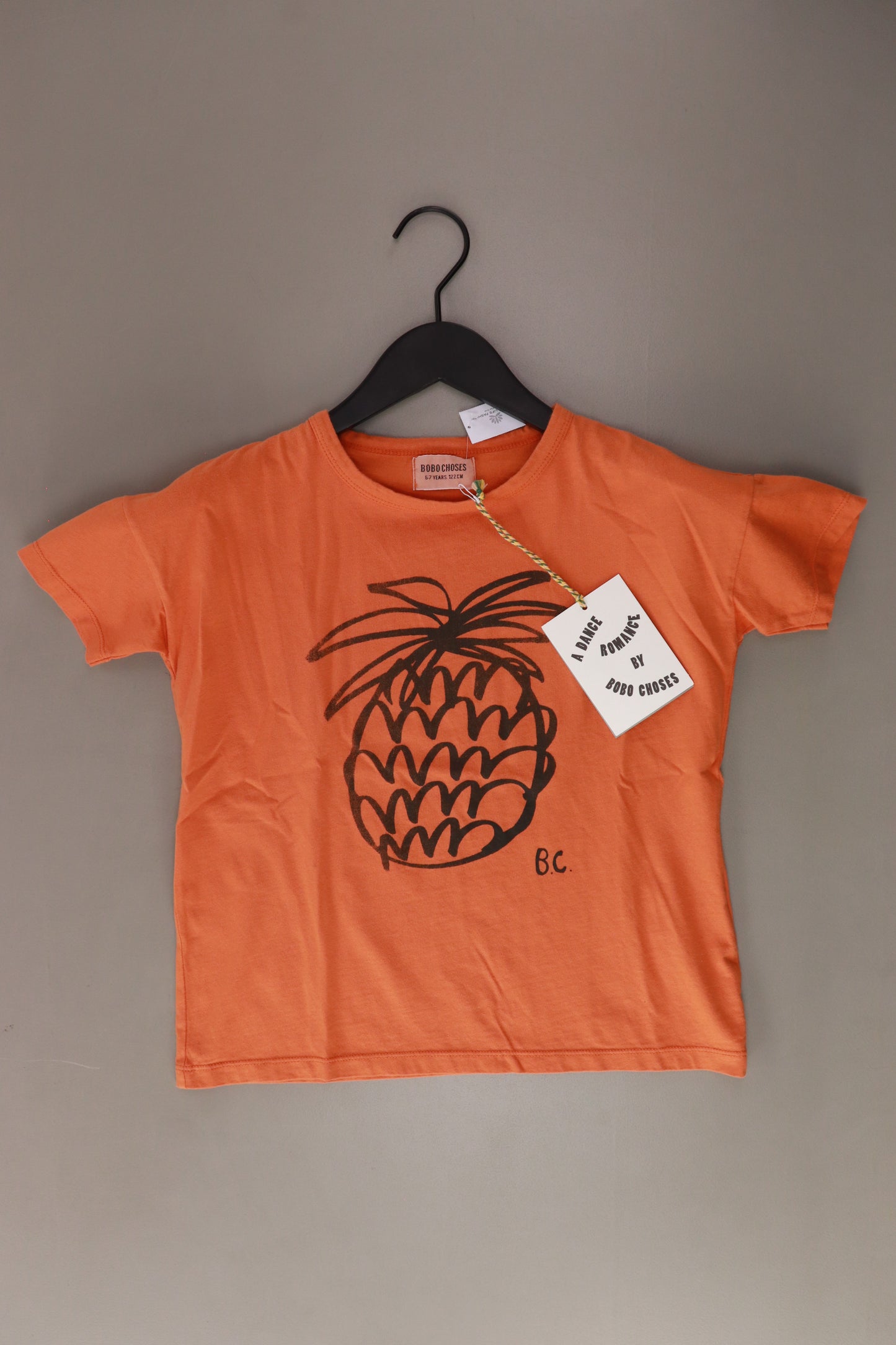 Bobo Choses Kinder Printshirt orange Größe 6-7 Jahre, 122 cm neu mit Etikett