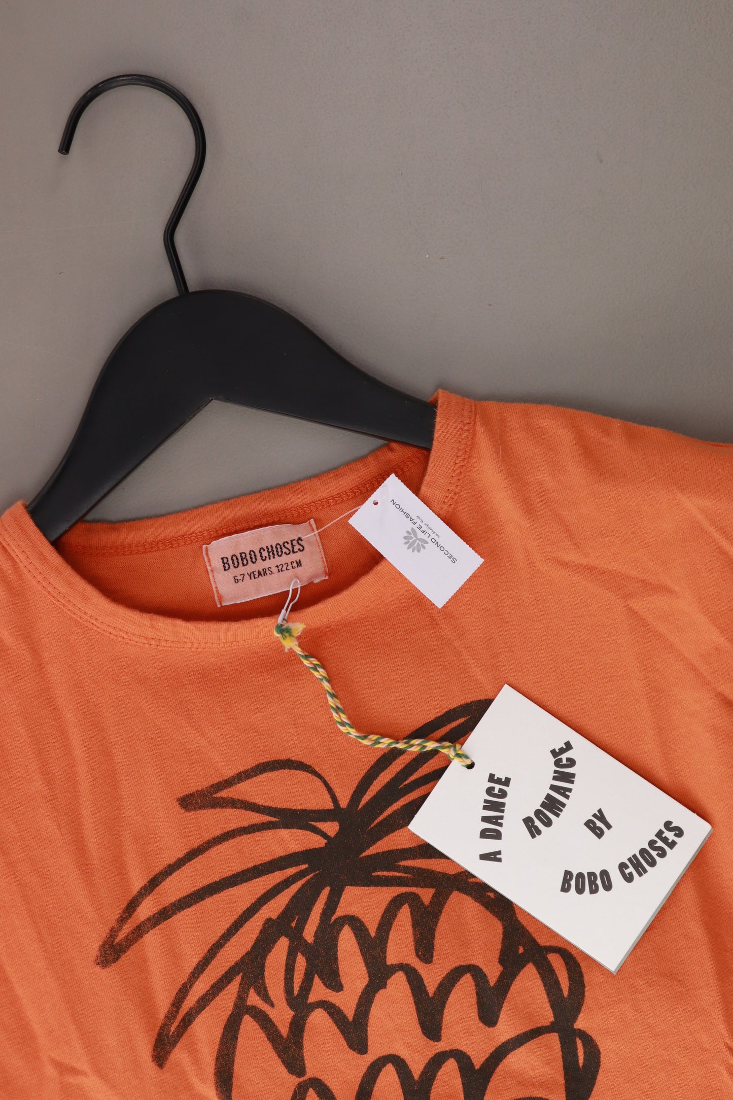 Bobo Choses Kinder Printshirt orange Größe 6-7 Jahre, 122 cm neu mit Etikett