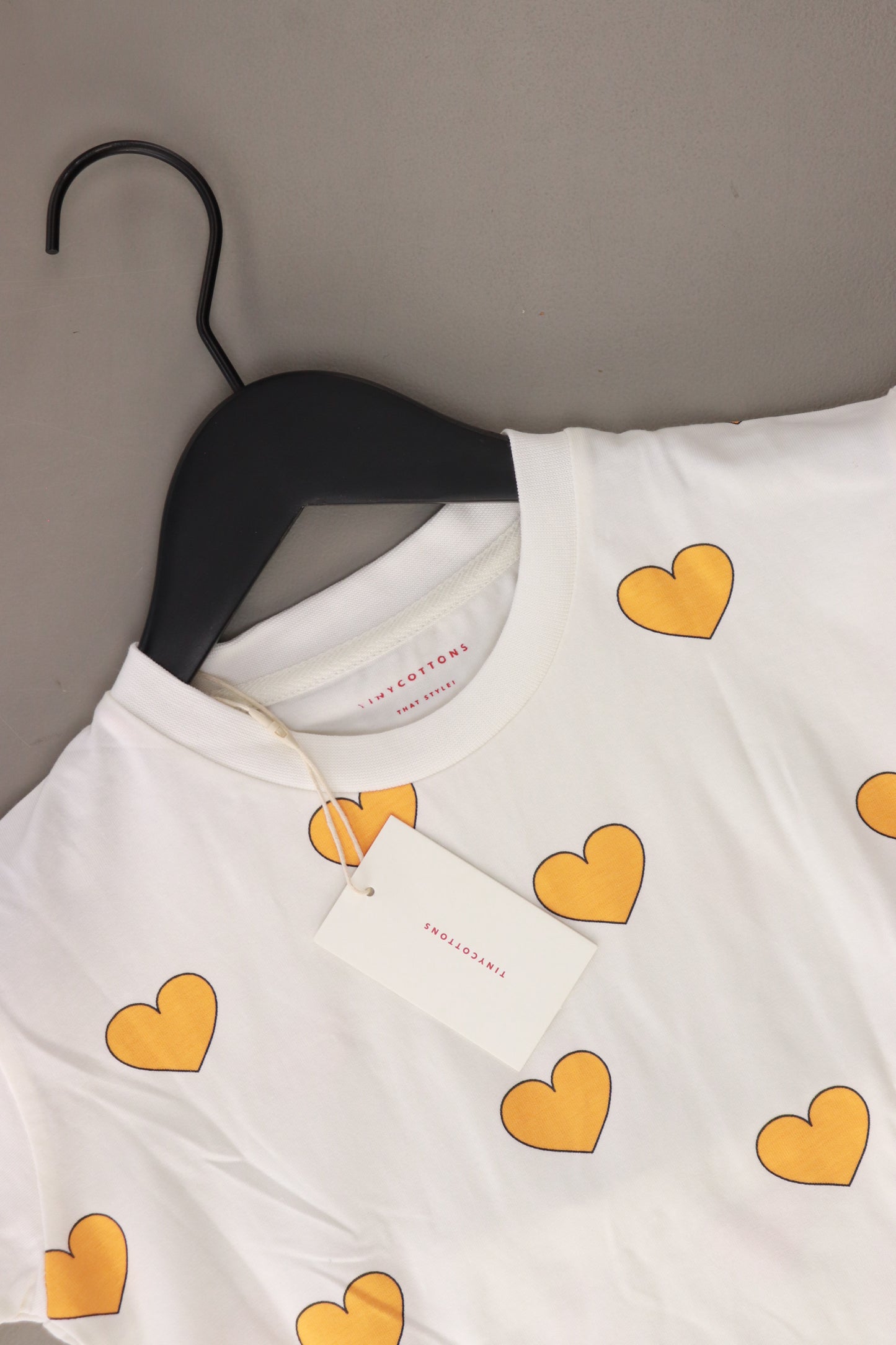 tinycottons Kinder Printshirt "hearts tee" weiß Größe 6 Jahre neu mit Etikett