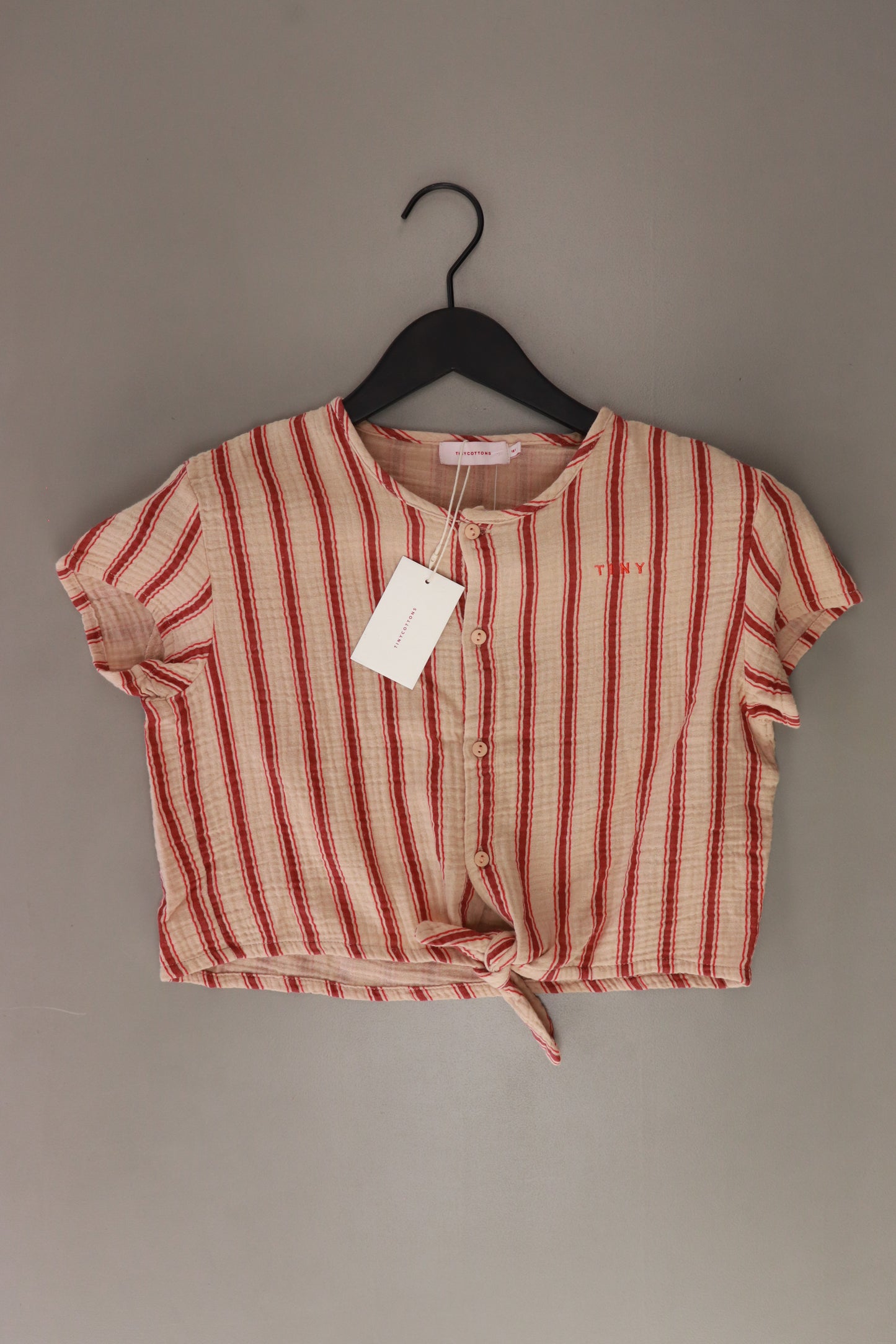 tinycottons Kinder Top "Retro stripes tie front top" rosa Größe 10 Jahre neu mit Etikett