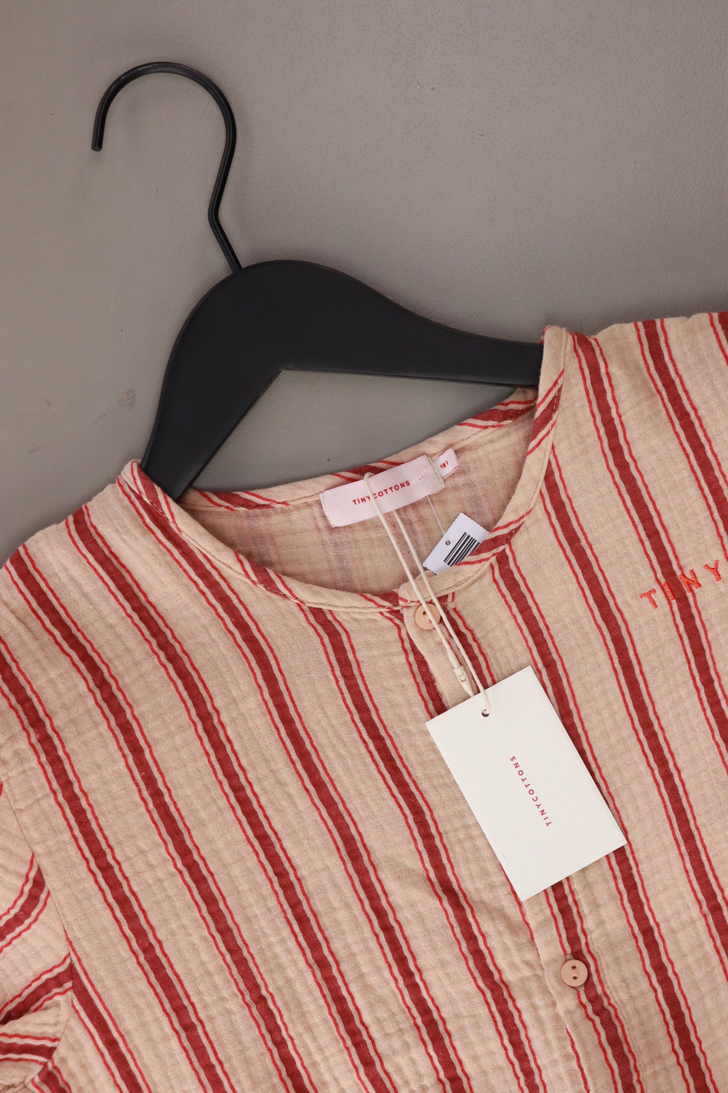 tinycottons Kinder Top "Retro stripes tie front top" rosa Größe 10 Jahre neu mit Etikett