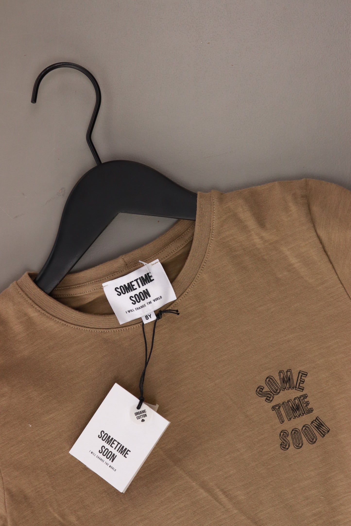 Sometime soon Kinder Printshirt braun Größe 8 Jahre neu mit Etikett