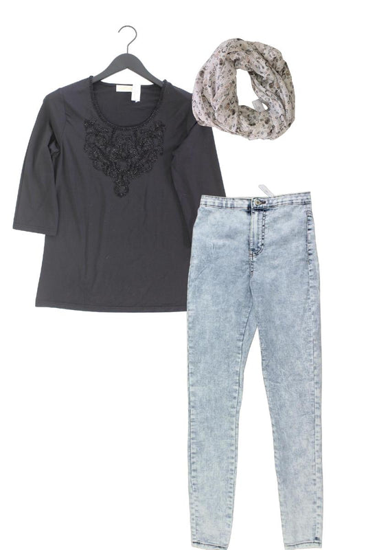 Second Hand Outfit Größe S mit Judith Williams Classic Shirt in Gr. 36 und Tuch