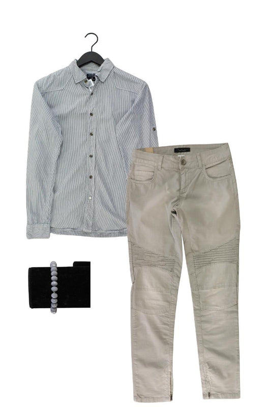 Second Hand Outfit Größe S mit PECKOTT Langarmhemd in Gr. S und Armband