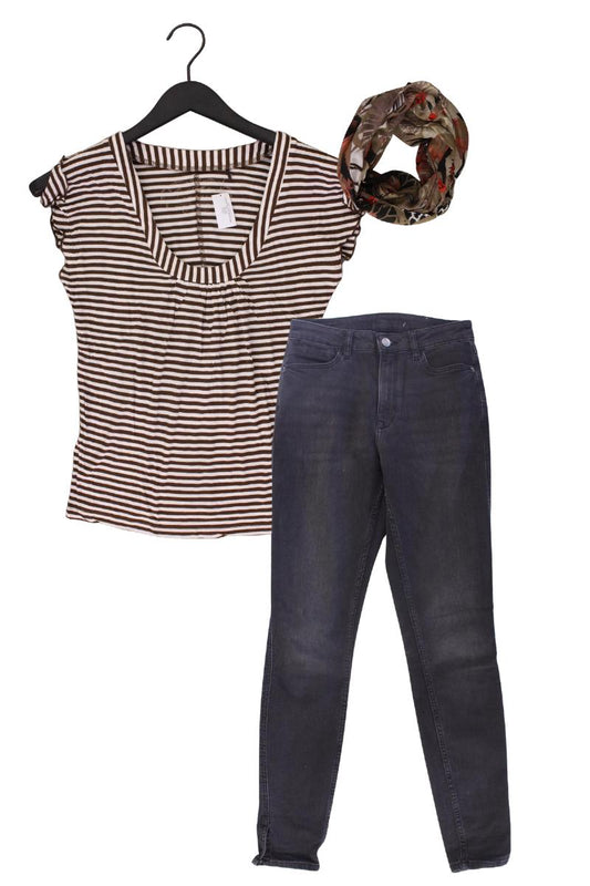 Second Hand Outfit Größe S mit Esprit Ringelshirt in Gr. S und Tuch