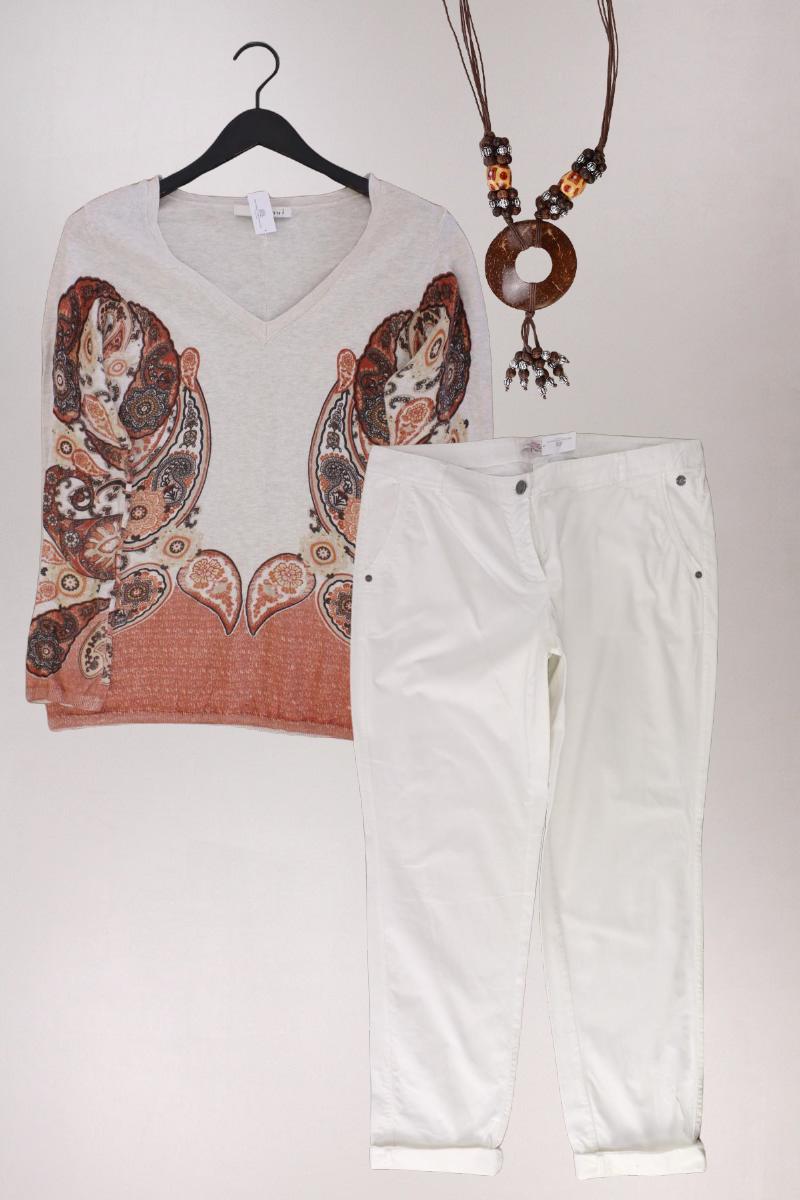 Second Hand Outfit Größe L mit Oui Feinstrickpullover in Gr. 42 und Halskette