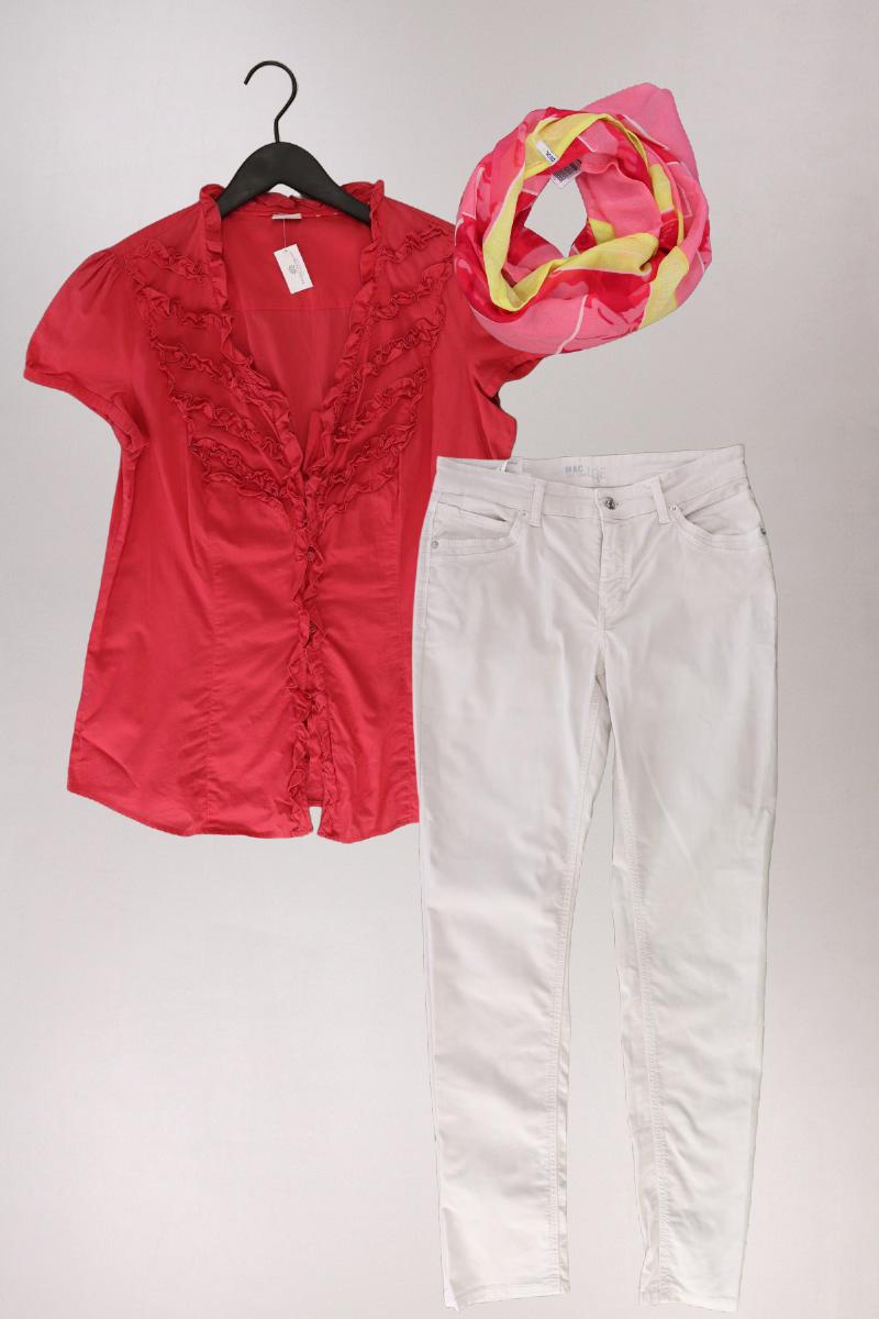 Second Hand Outfit Größe M mit Esprit Rüschenbluse in Gr. 40 und Tuch