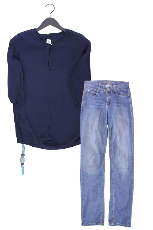 Second Hand Outfit Größe XS mit Benetton Regular Bluse in Gr. XS und Armband