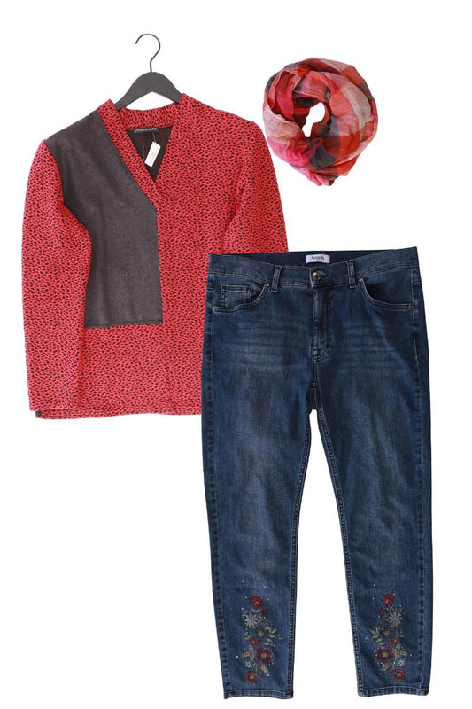 Second Hand Outfit Größe L mit Your Cameo Langarmpullover in Gr. 42 und Schal