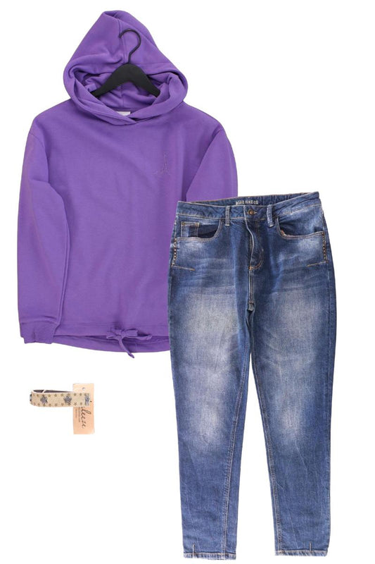 Second Hand Outfit Größe S mit Street One Hoodie in Gr. 36 und Armband