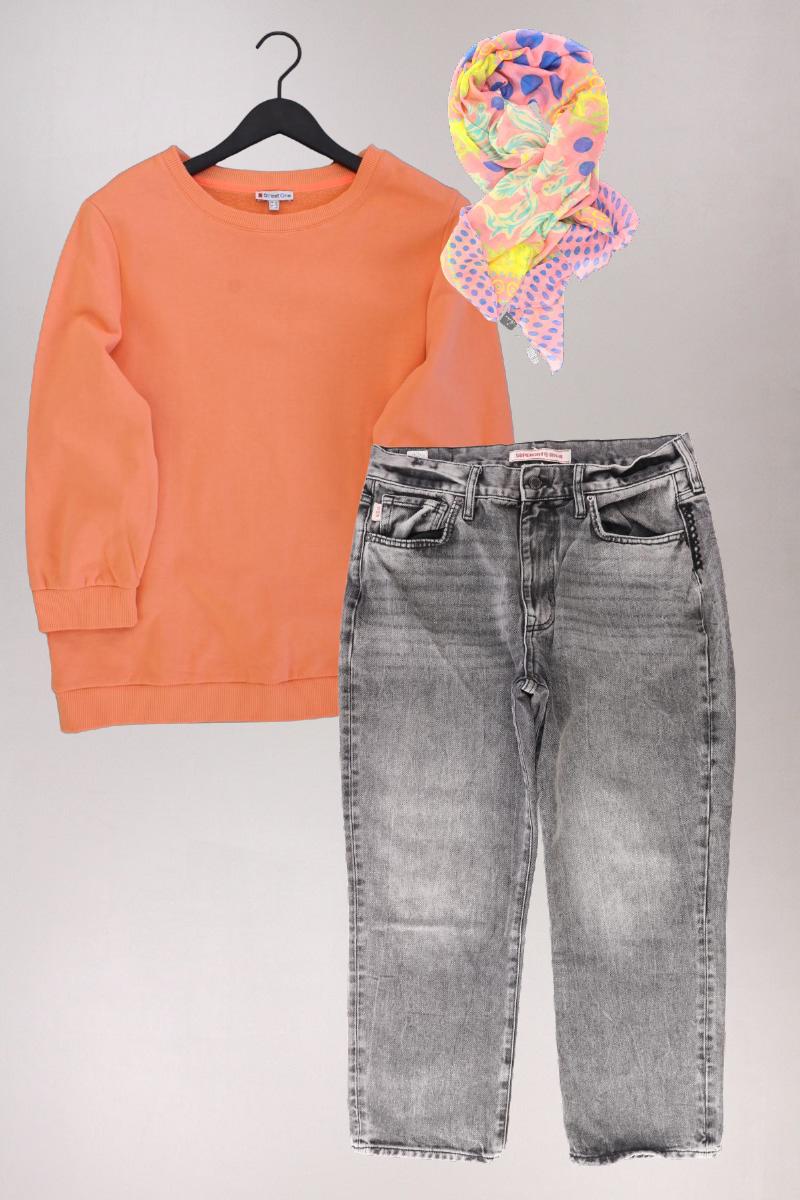 Second Hand Outfit Größe L mit Street One Classic Pullover in Gr. 42 und Tuch
