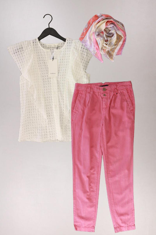Second Hand Outfit Größe S mit Inwear Kurzarmbluse in Gr. 36 und Tuch