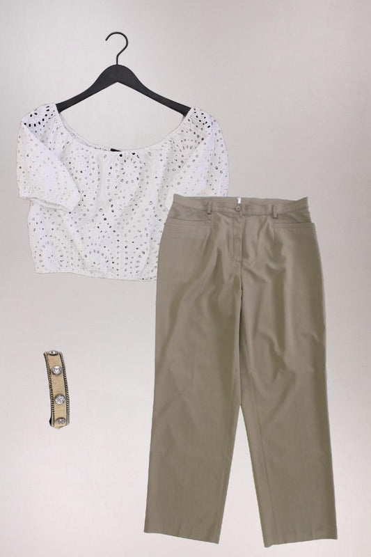 Second Hand Outfit Größe L mit Zara Kurzarmbluse in Gr. L, Gelco Hose in Gr. 42