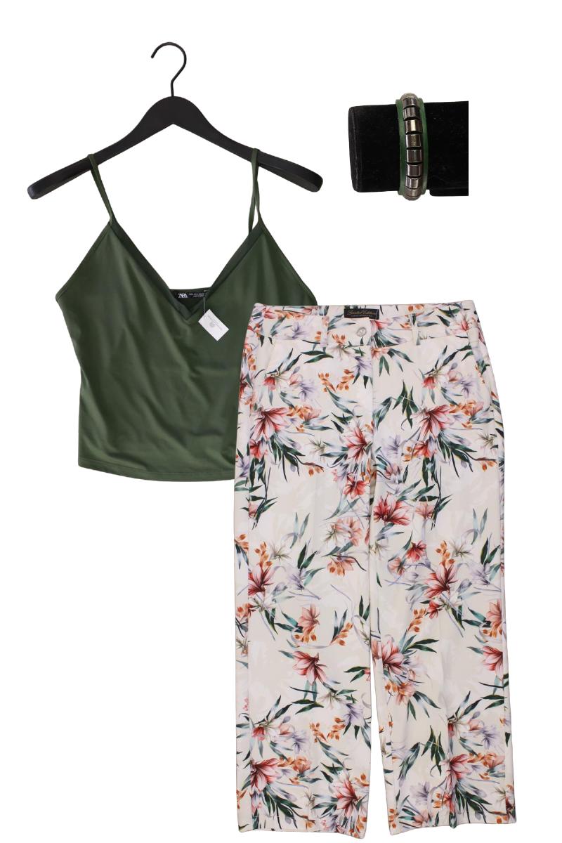 Second Hand Outfit Größe L mit Zara Spaghetti-Top in Gr. L und Schmuck