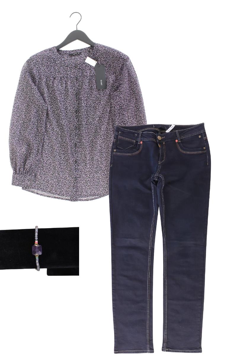 Second Hand Outfit Größe L mit Zero Langarmbluse in Gr. L und Armband