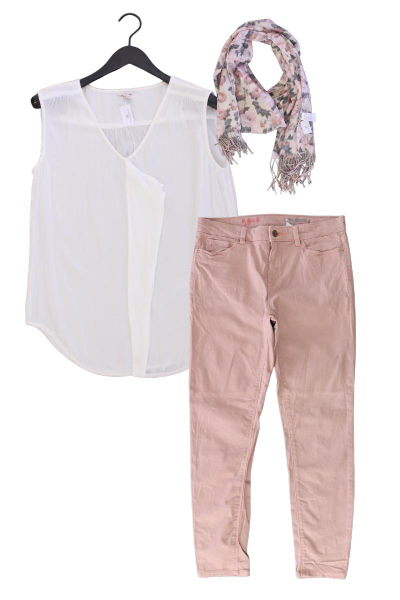 Second Hand Outfit Größe M mit Esprit Chiffonbluse in Gr. 38 und Schal