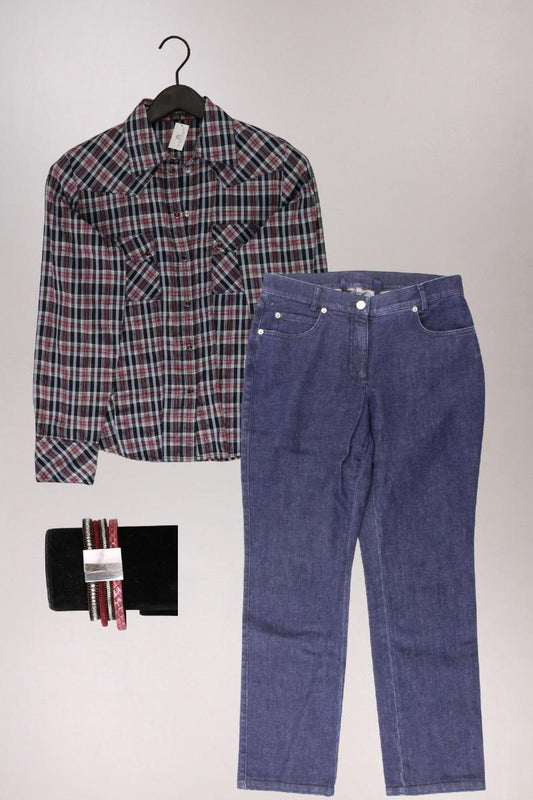 Second Hand Outfit Größe M mit Street One Karobluse in Gr. 38 und Armband