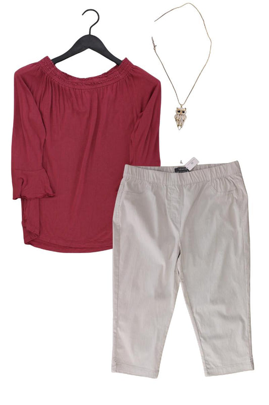 Second Hand Outfit Größe L mit Esprit Classic Shirt in Gr. L und Halskette
