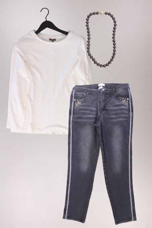 Second Hand Outfit Größe L mit Street One Langarmpullover in Gr. 42