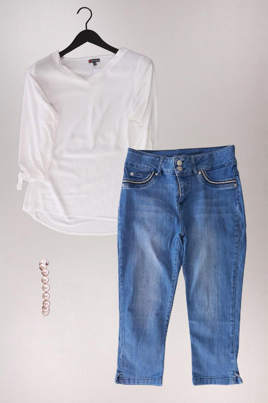 Second Hand Outfit Größe M mit Street One Regular Bluse in Gr. 38 und Armband