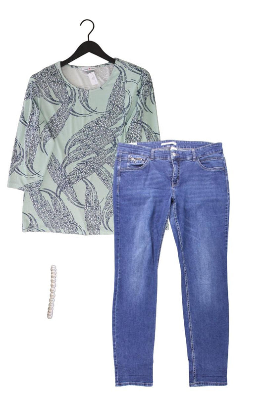 Second Hand Outfit Größe XL mit Helena Vera Printshirt in Gr. 44 und Armband