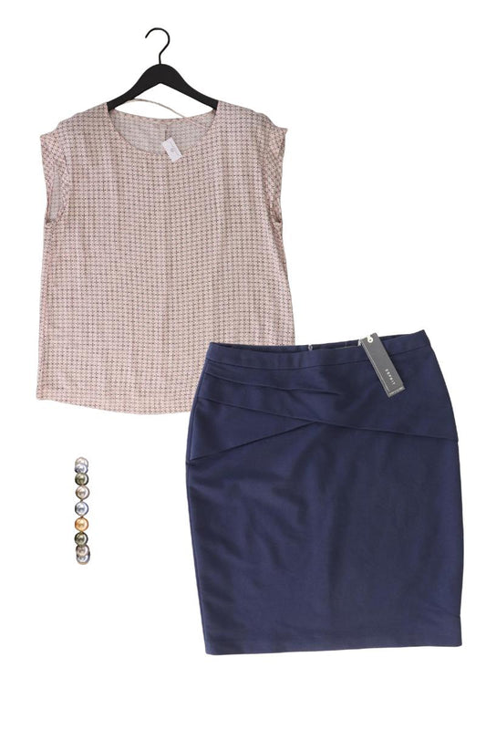 Second Hand Outfit Größe L mit Esprit Kurzarmbluse in Gr. 42 und Armband