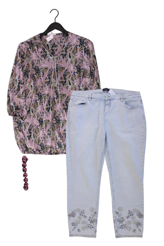 Second Hand Outfit Größe XXL mit Zhenzi Regular Bluse in Gr. XXL und Armband