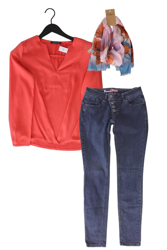 Second Hand Outfit Größe XS mit Esprit Langarmbluse in Gr. XS und Tuch