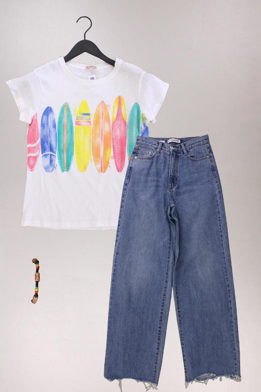 Second Hand Outfit Größe XS mit Timezone Printshirt in Gr. XS und Armband