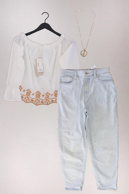 Second Hand Outfit Größe M mit Tom Tailor (Denim) Classic Bluse in Gr. M