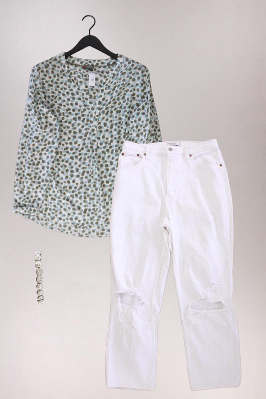 Second Hand Outfit Größe L mit Street One Langarmbluse in Gr. 42 und Armband