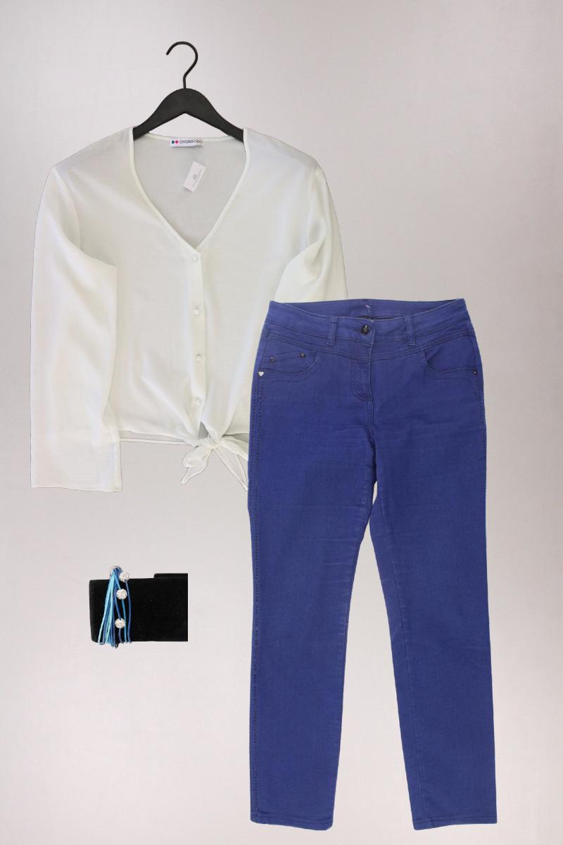 Second Hand Outfit Größe S mit Even & Odd Langarmbluse in Gr. 36 und Armband