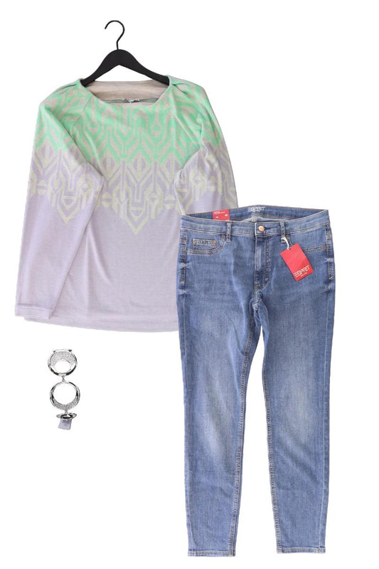 Second Hand Outfit Größe XL mit Street One Langarmpullover in Gr. 46 und Armband
