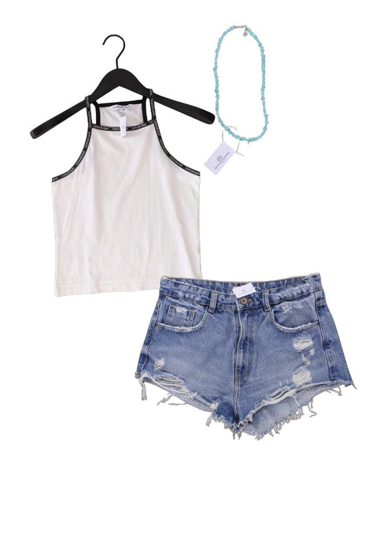 Second Hand Outfit Größe XS mit Calvin Klein Jeans Crop Top in Gr. XS