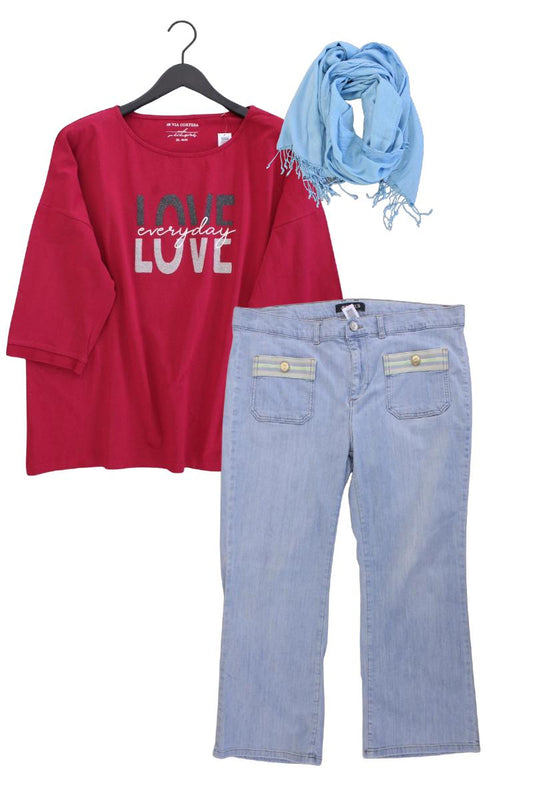 Second Hand Outfit Größe XXL mit Via Cortesa Oversize-Shirt in Gr. 48/50