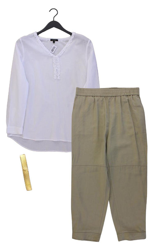Second Hand Outfit Größe L mit More&More Rüschenbluse in Gr. 42 und Armband