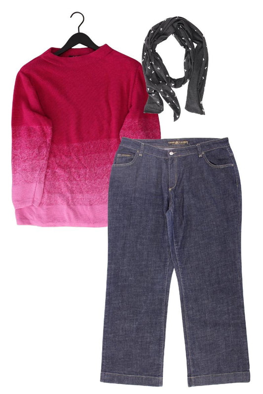 Second Hand Outfit Größe XXL mit Frapp Feinstrickpullover in Gr. 48 und Tuch