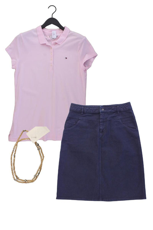 Second Hand Outfit Größe XL mit Tommy Hilfiger Poloshirt in Gr. XL und Schmuck