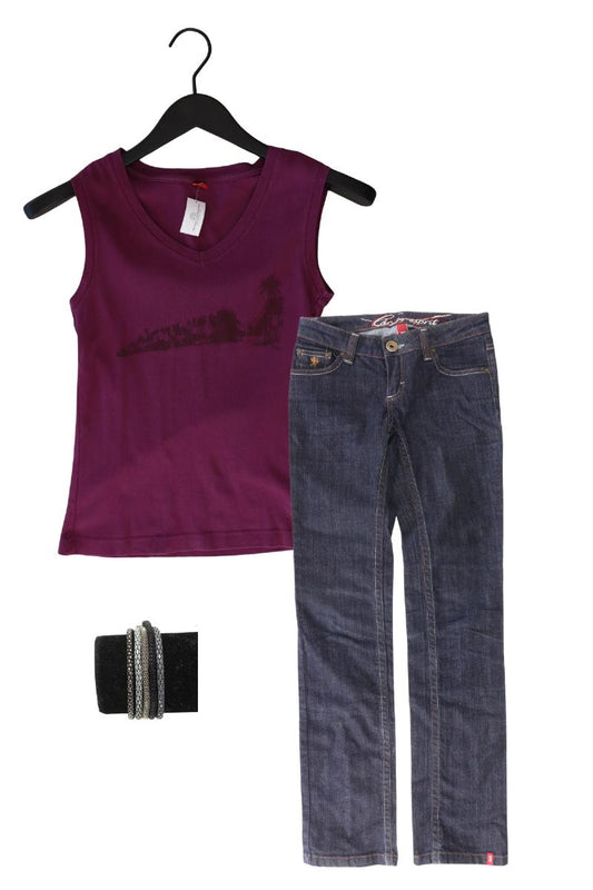 Second Hand Outfit Größe XS mit s.Oliver Trägertop in Gr. 34 und Armband
