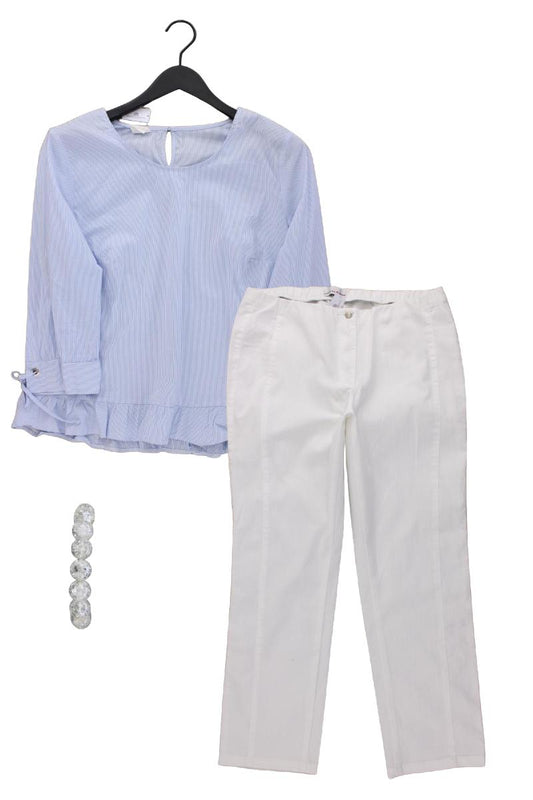 Second Hand Outfit Größe XL mit Taifun Classic Bluse in Gr. 44 und Armband