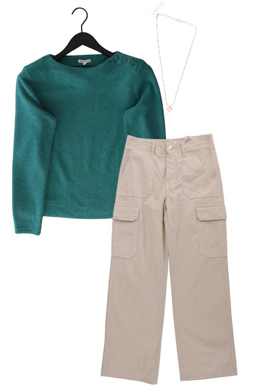 Second Hand Outfit Größe XS mit Tom Tailor Feinstrickpullover in Gr. XS
