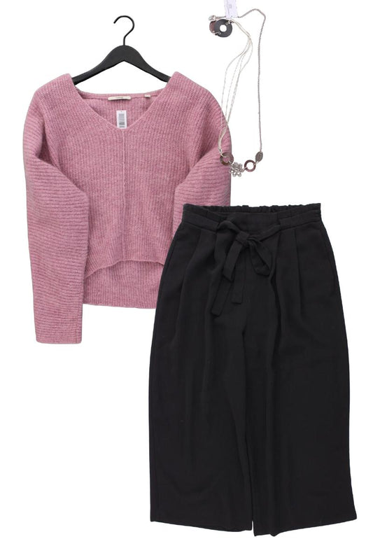 Second Hand Outfit Größe L mit Esprit Grobstrickpullover in Gr. L und Halskette
