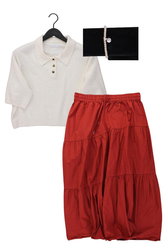 Second Hand Outfit Größe XXL mit Strickshirt in Gr. XXL und Armband