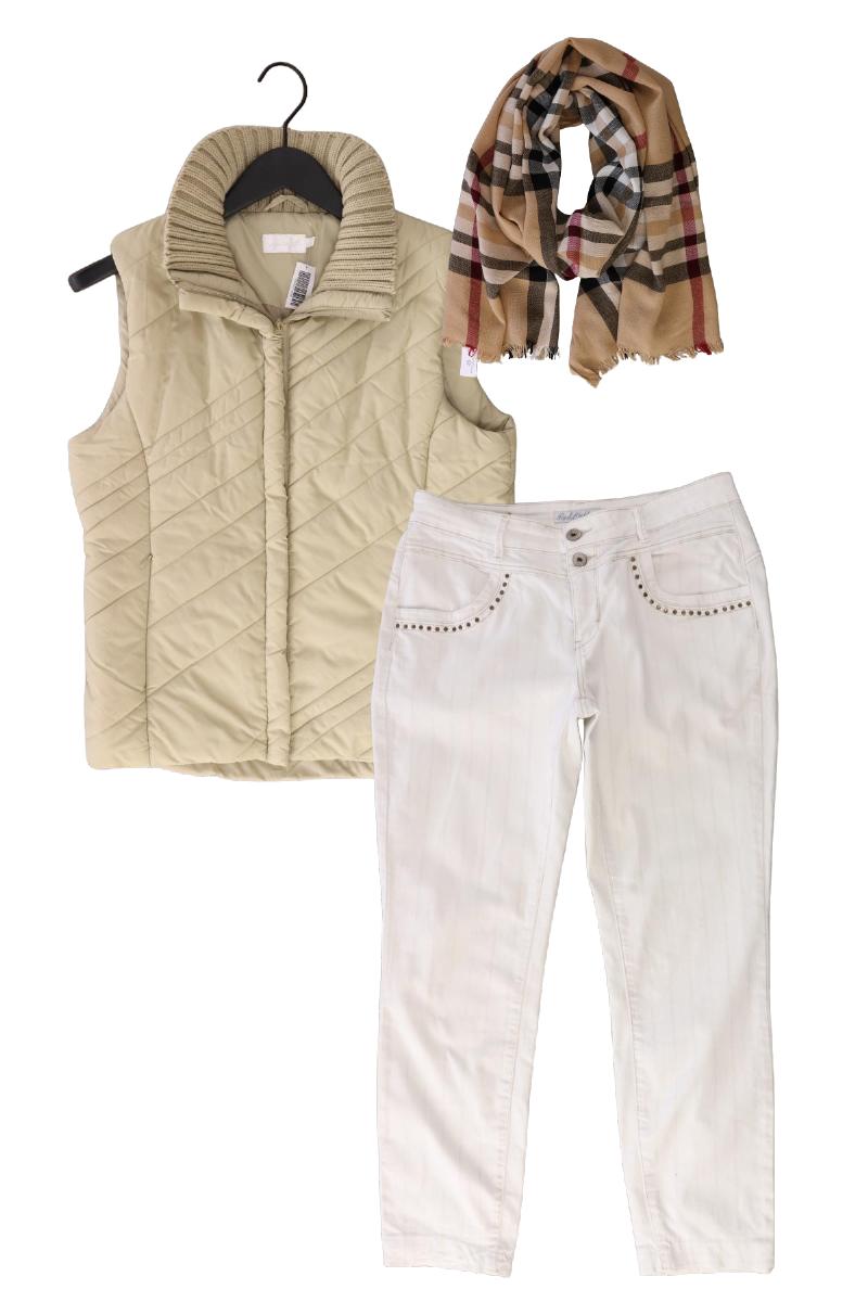 Second Hand Outfit Größe M mit Miss H. Regular Weste in Gr. M und Schal